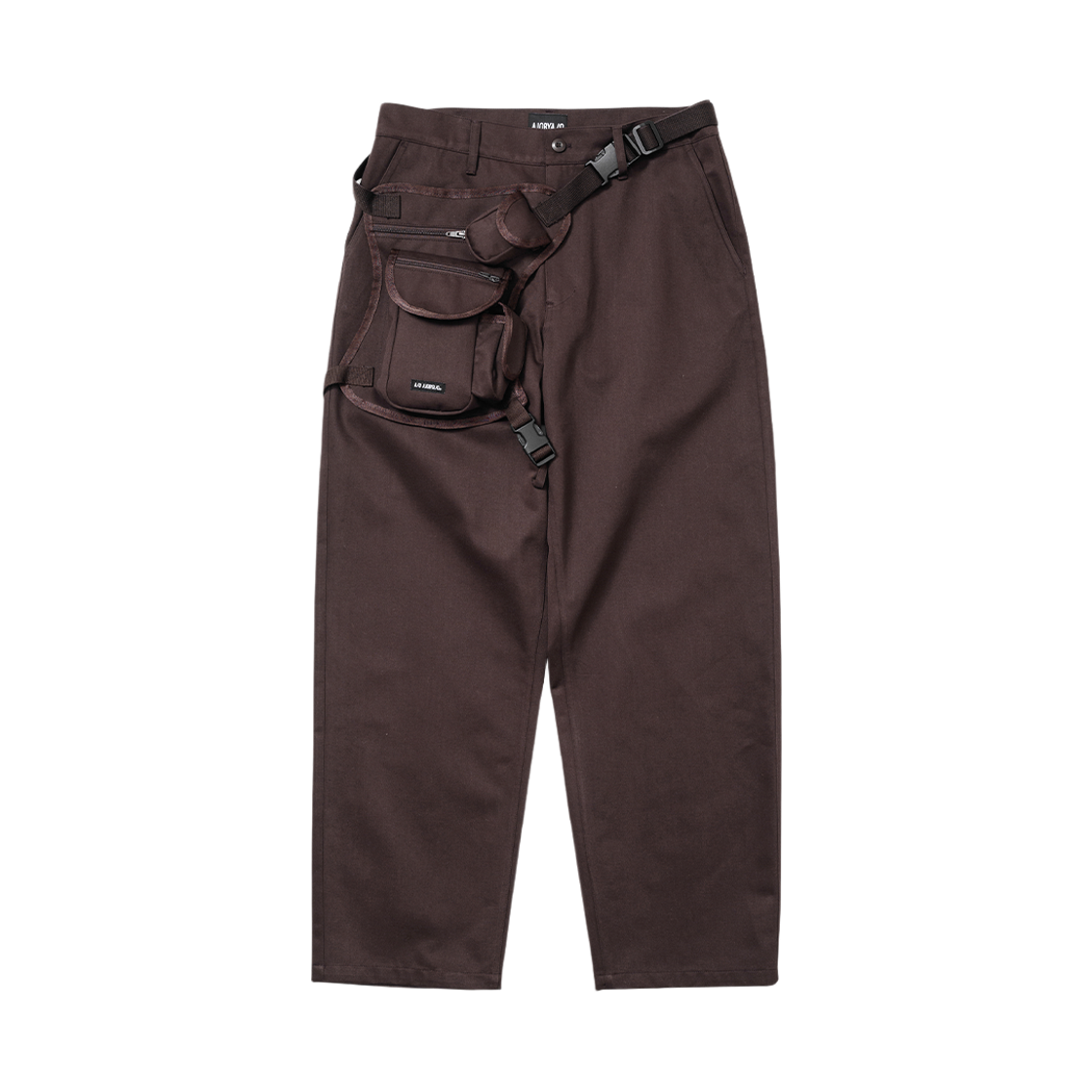 AJ254PT003BR AJOBYAJO Leg Bag Pants Brown
