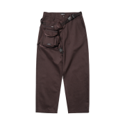 AJOBYAJO Leg Bag Pants Brown