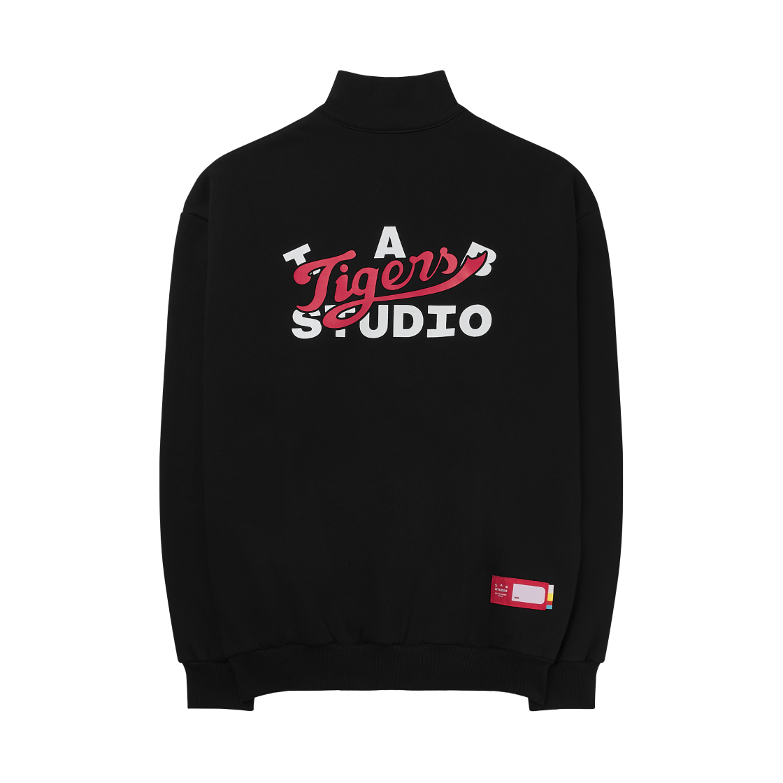 기아 타이거즈 x 아이앱 스튜디오 더블 로고 하프 집업 블랙(Kia Tigers x IAB Studio Double Logo Half Zip Up Black)