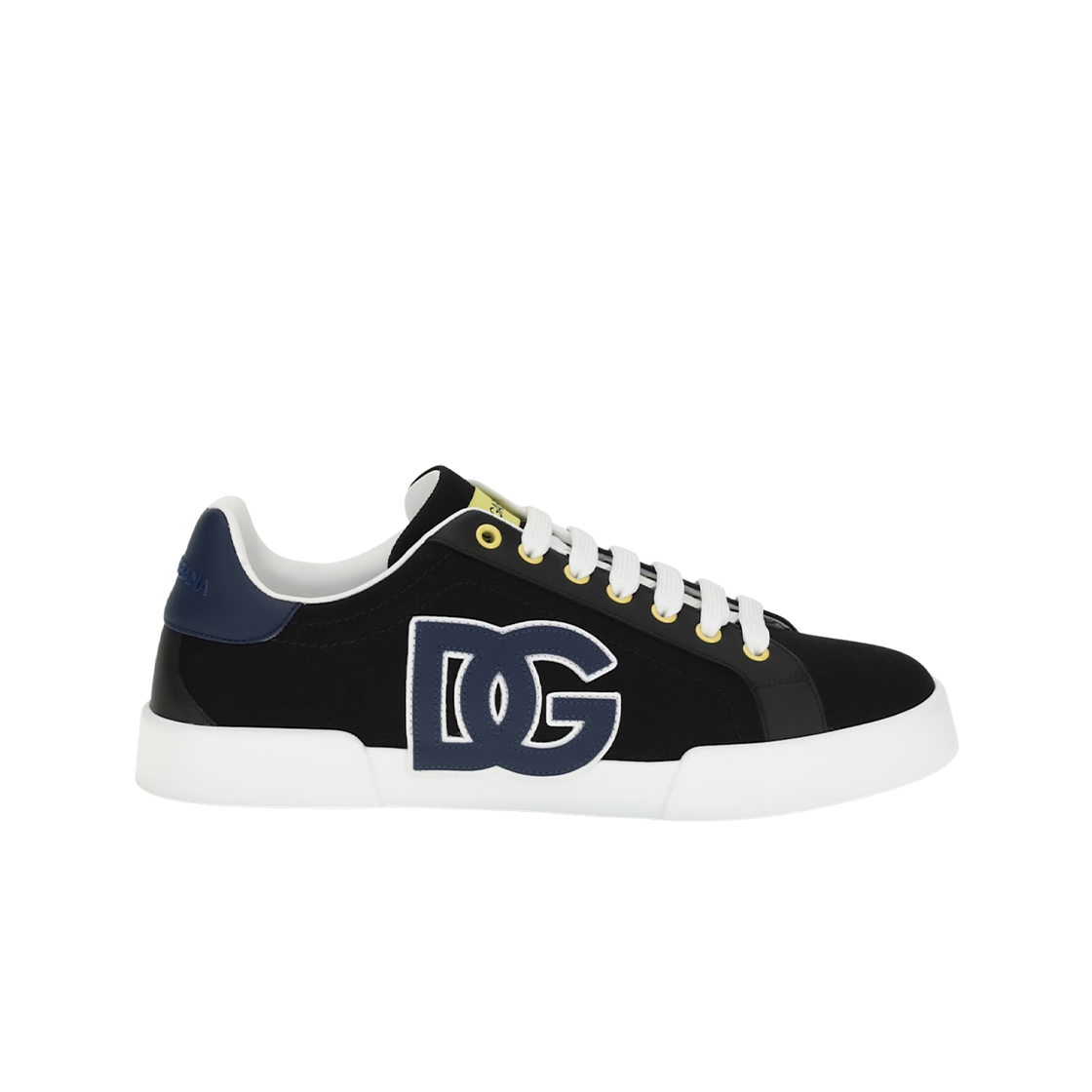돌체 앤 가바나 캔버스 카프스킨 포르토피노 라이트 스트로벨 스니커즈 블랙(Dolce & Gabbana Portofino Light Strobel Sneakers in Canvas and Calfskin Black) - 1
