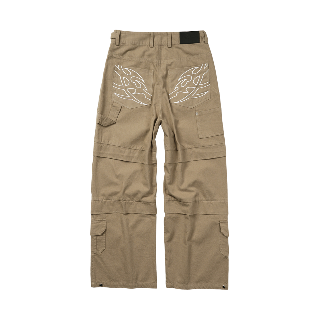 TP0066-1 Flavorism Double Layered Carpenter Baggy Pants Beige