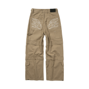 Flavorism Double Layered Carpenter Baggy Pants Beige
