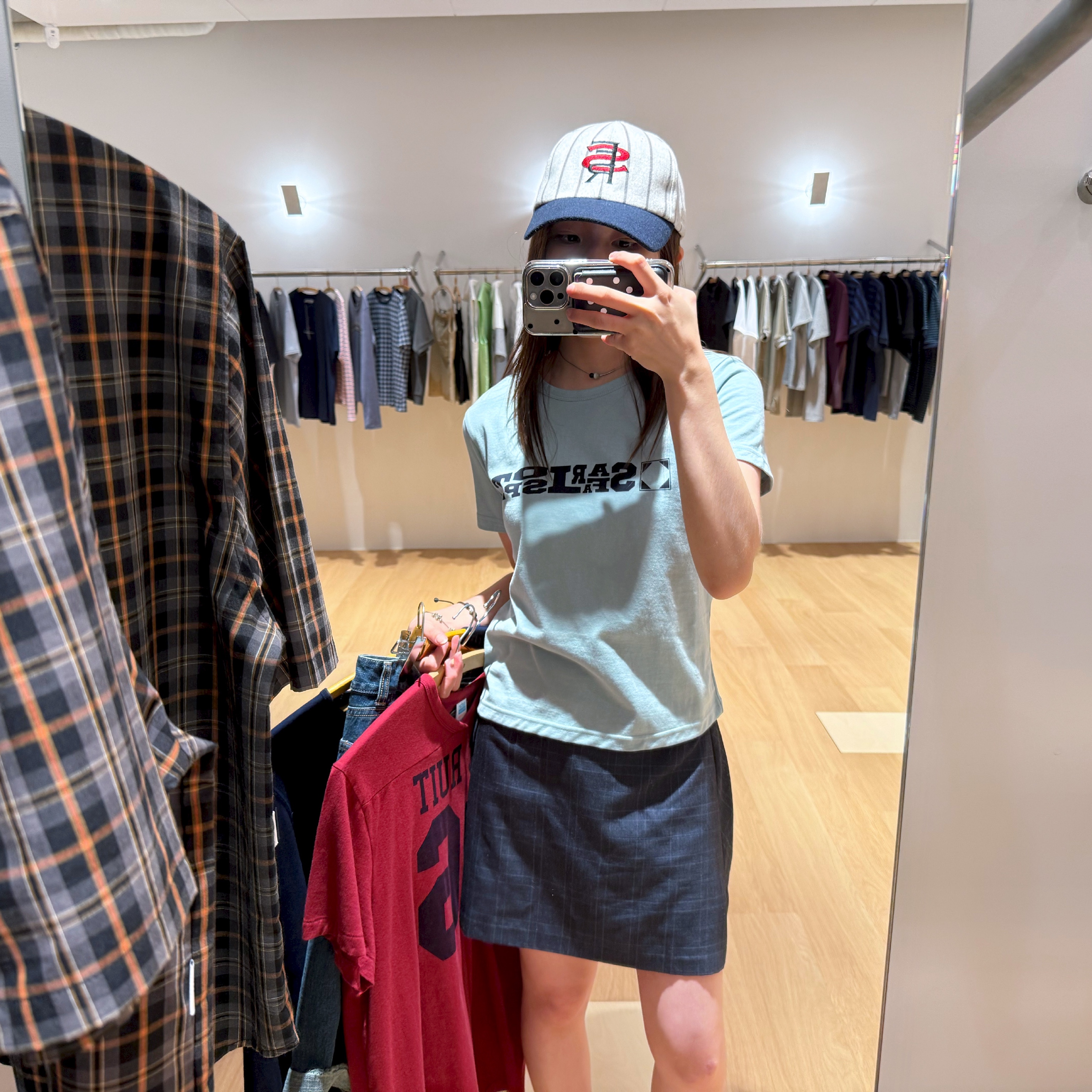 Safarispot Authentic Tags Out Base Ball Cap - Beige/Navy, Safarispot 1/2 Roux Base Uniform Md Tee Light Blue 착용 스타일 - 2