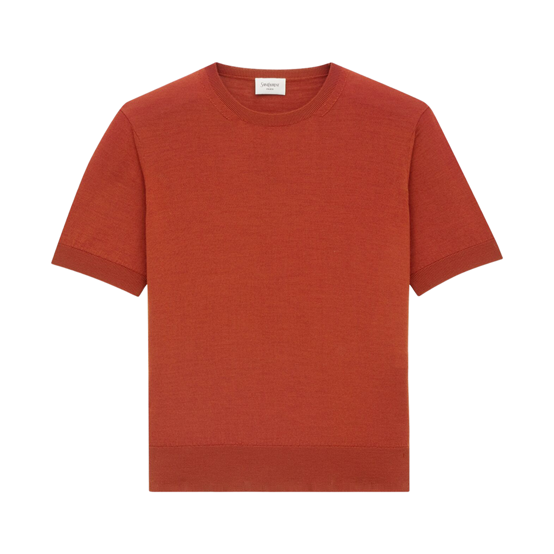 841336-Y76UO-6160 (W) Saint Laurent T-Shirt Sweater in Wool Brique