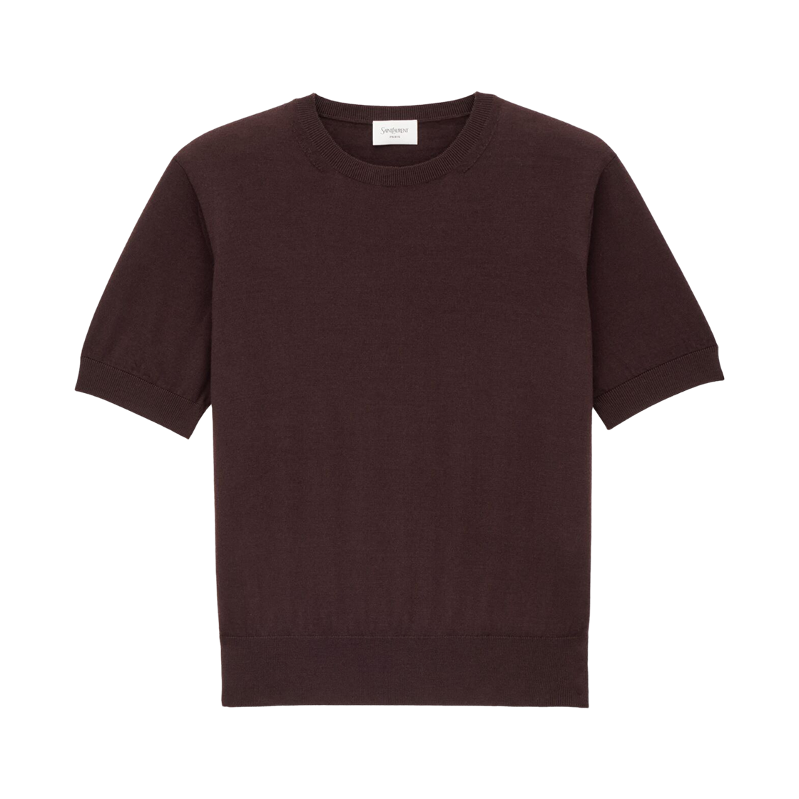 841336-Y76TC-2017 (W) Saint Laurent T-Shirt Sweater in Wool Marron