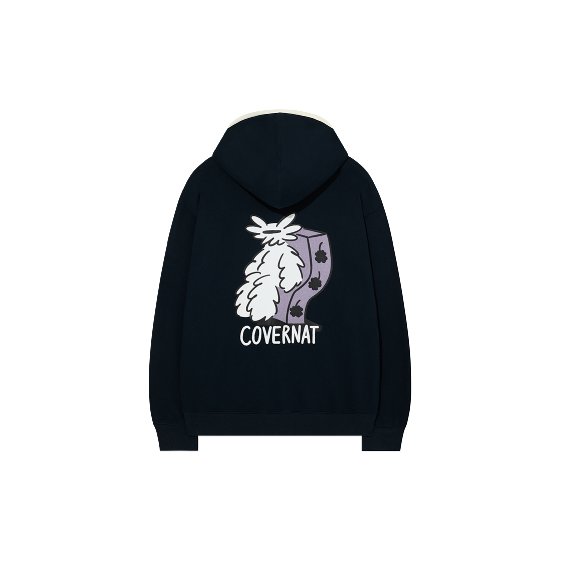 CO2503HZC1NA Covernat X Haydonna Fluffydog Zip-Up Hoodie Navy