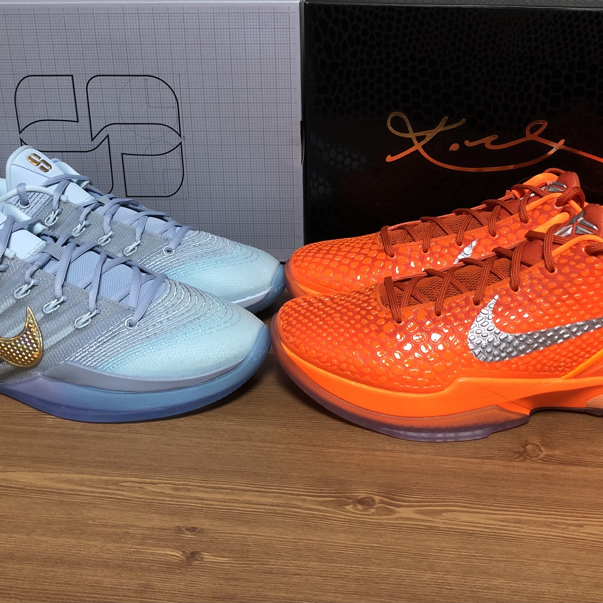 Nike Kobe 6 Protro Total Orange, Nike Sabrina 3 Glacier Blue Neptune Blue 착용 스타일 - 1