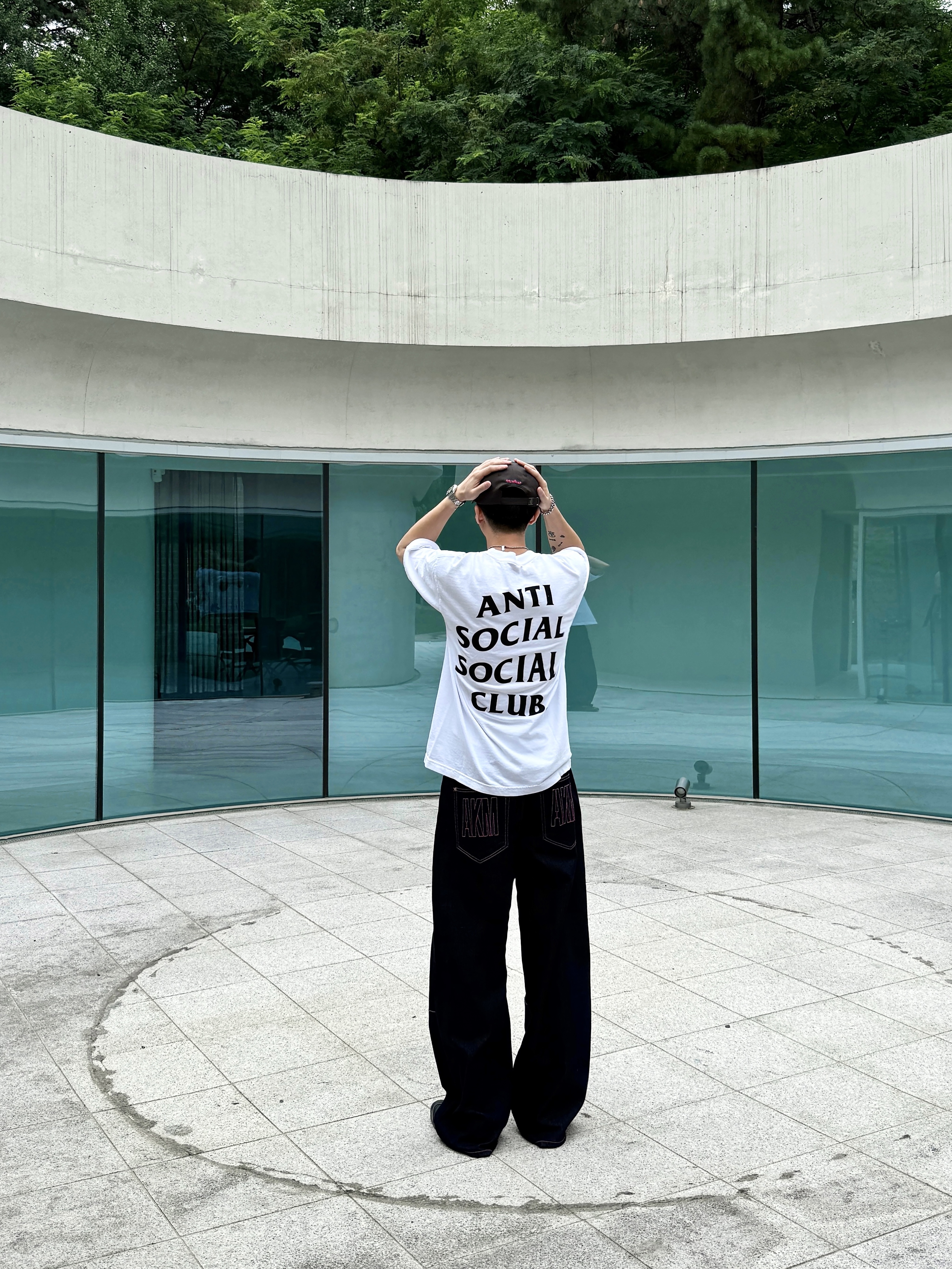 Anti Social Social Club Mind Games S/S Tee White, Anti Social Social Club Taku Ball Cap/Charcoal 착용 스타일 - 1