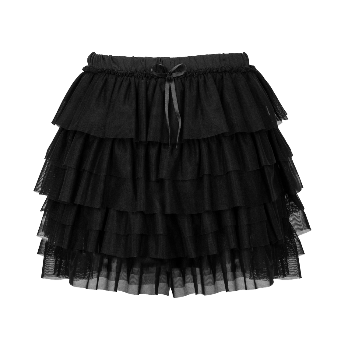 P0000ENR Roughneck Sheer Tutu Pants Skirt Black