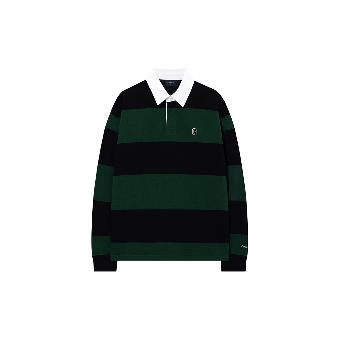 CO2503CR11GN Covernat Small C Logo Rugby Sweatshirt Green
