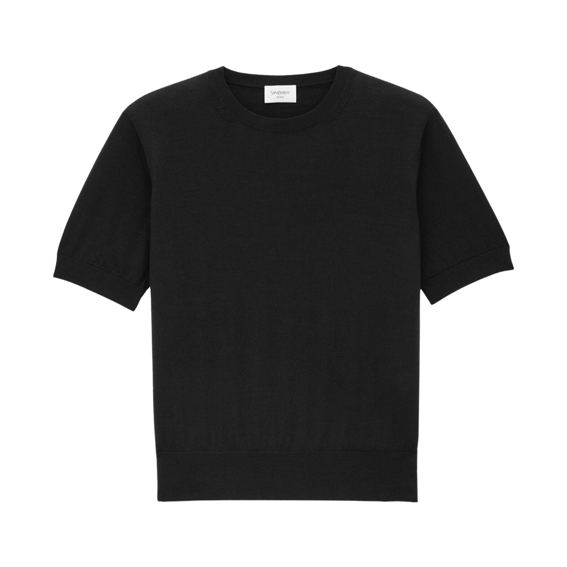 841336-Y76TC-1000 (W) Saint Laurent T-Shirt Sweater in Wool Black