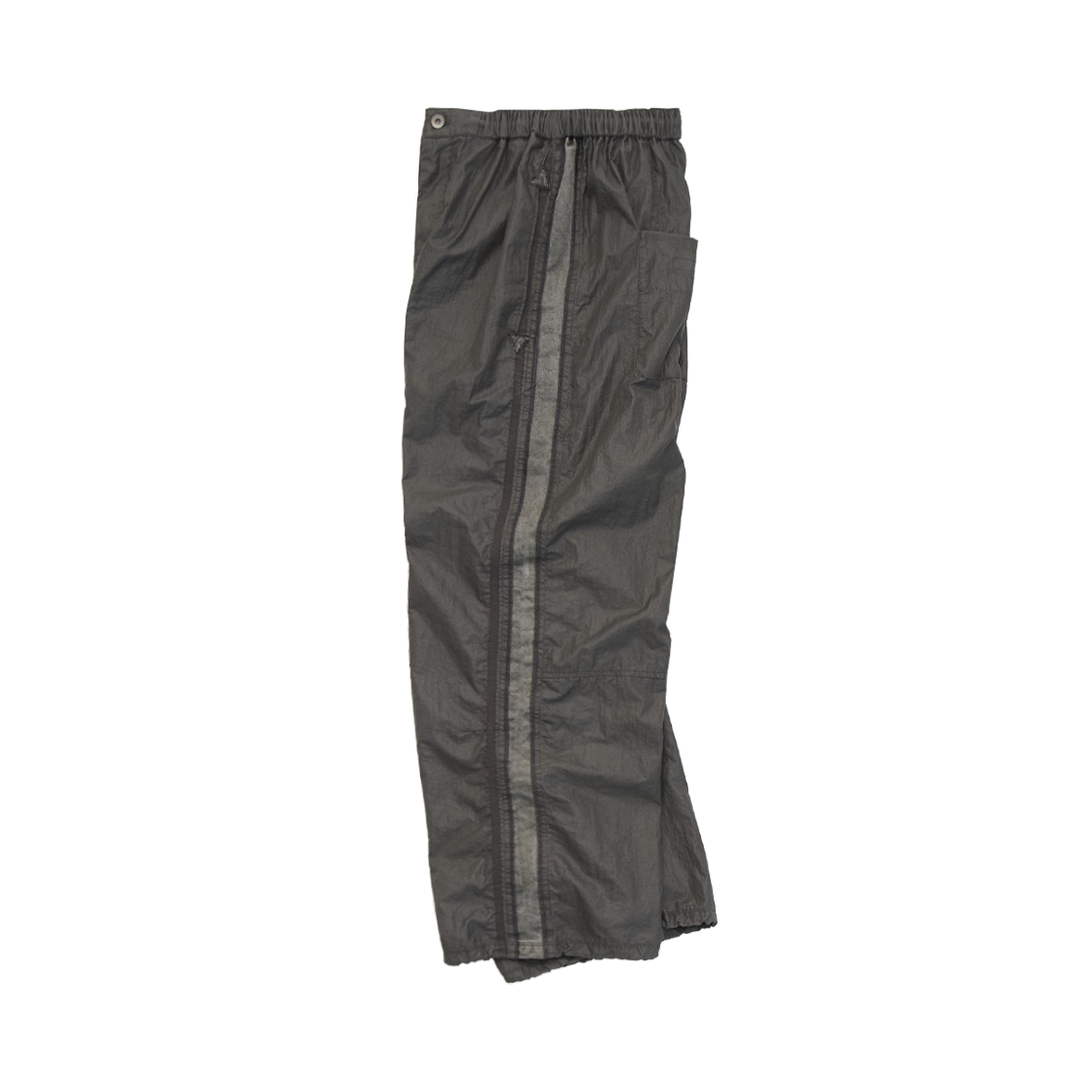 폴리테루 글로시 트랙 팬츠 카키 그레이(Polyteru Glossy Track Pants Khaki Gray) - 2