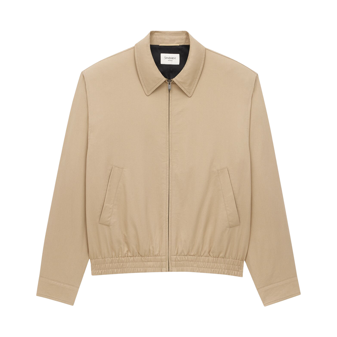 838694-YZ9BW-9660 Saint Laurent Jacket in Cotton Serge Beige Coquille