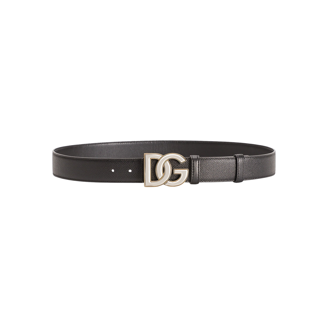 BC4941AG6518B956 Dolce & Gabbana Alpine Calfskin Belt Black