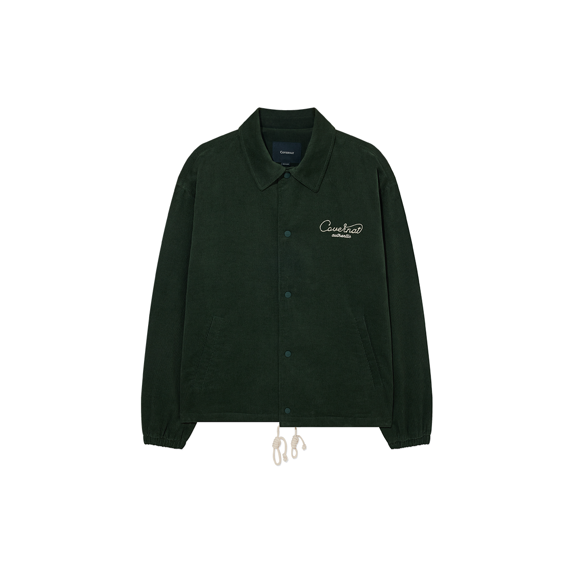 CO2503JK03GN Covernat Corduroy Coach Jacket Green