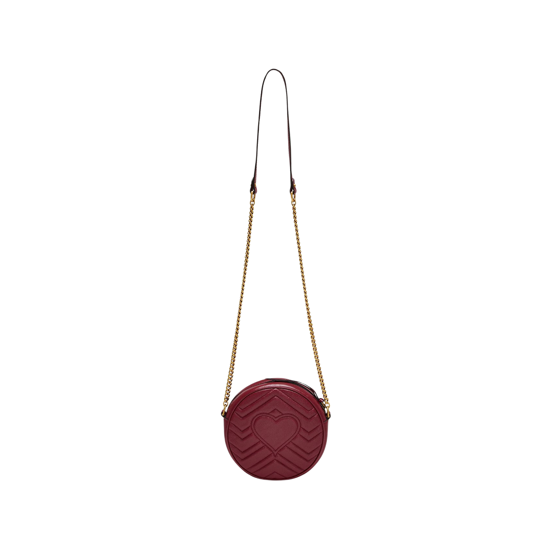 구찌 GG 마몽 미니 라운드 숄더백 레드(Gucci GG Marmont Mini Round Shoulder Bag Red) - 2