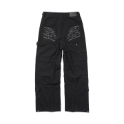 Flavorism Double Layered Carpenter Baggy Pants Black