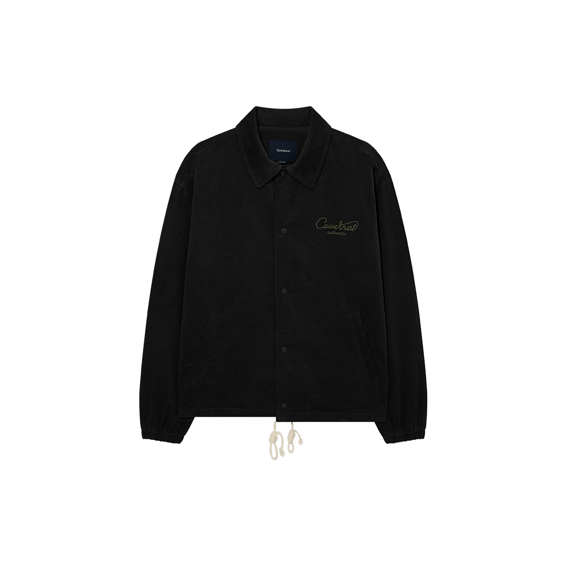 CO2503JK03BK Covernat Corduroy Coach Jacket Black