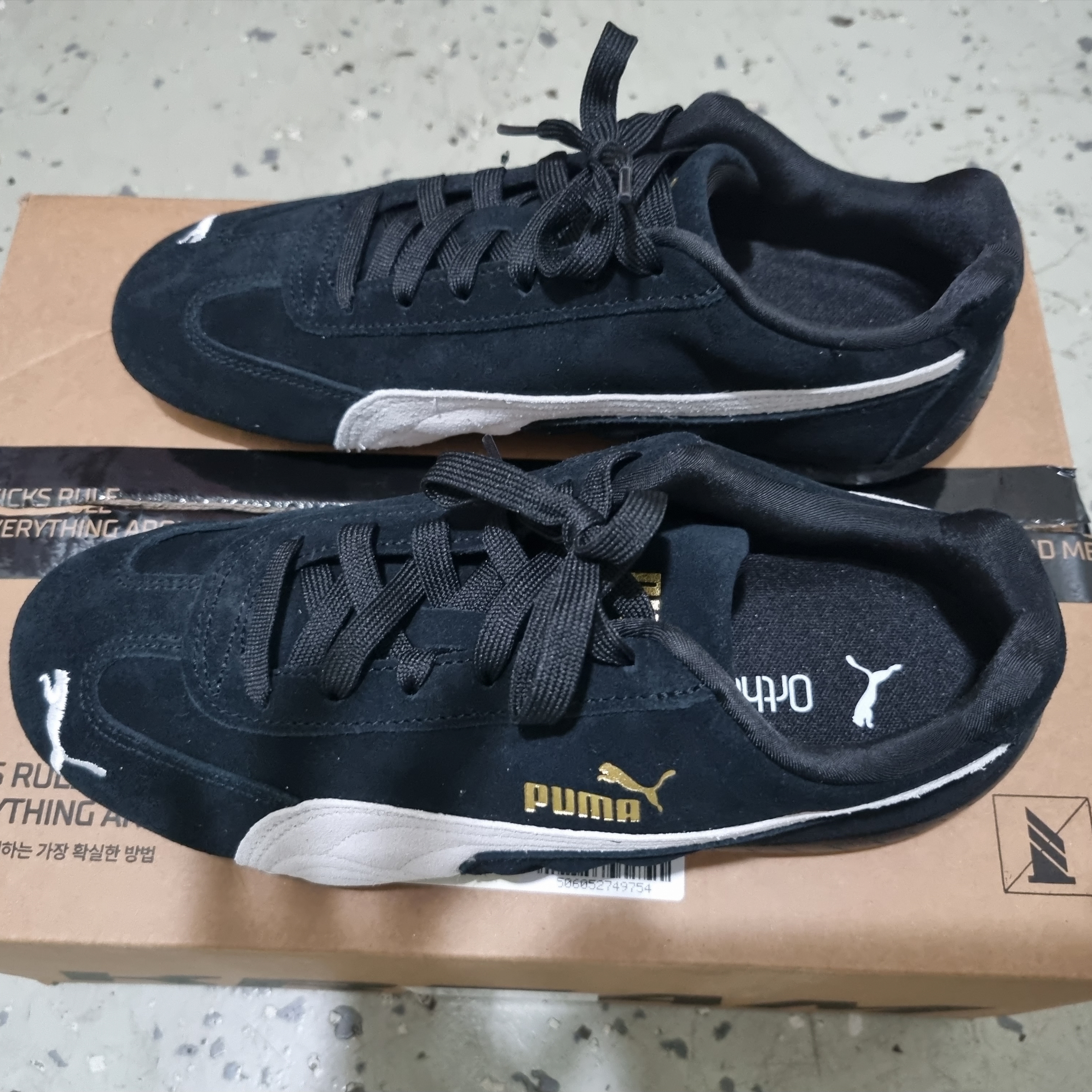 Puma Speedcat OG Black White 착용 스타일