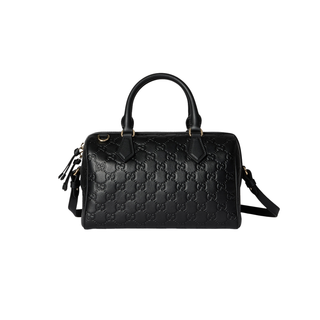 구찌 GG 엠블럼 미디움 보스턴 백 블랙(Gucci GG Emblem Medium Boston Bag Black) - 1