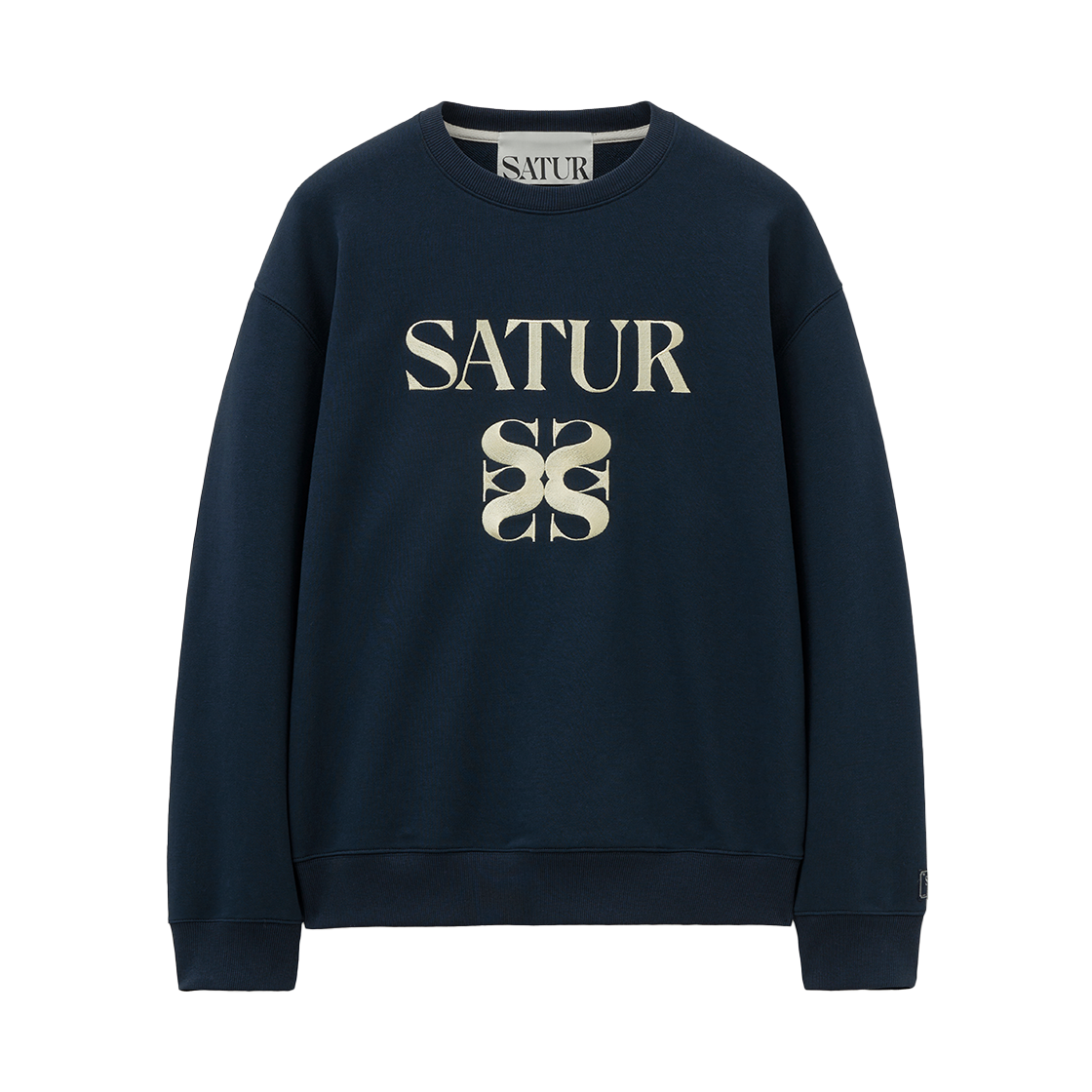 세터 클래식 로고 스웨트셔츠 네이비 옐로우