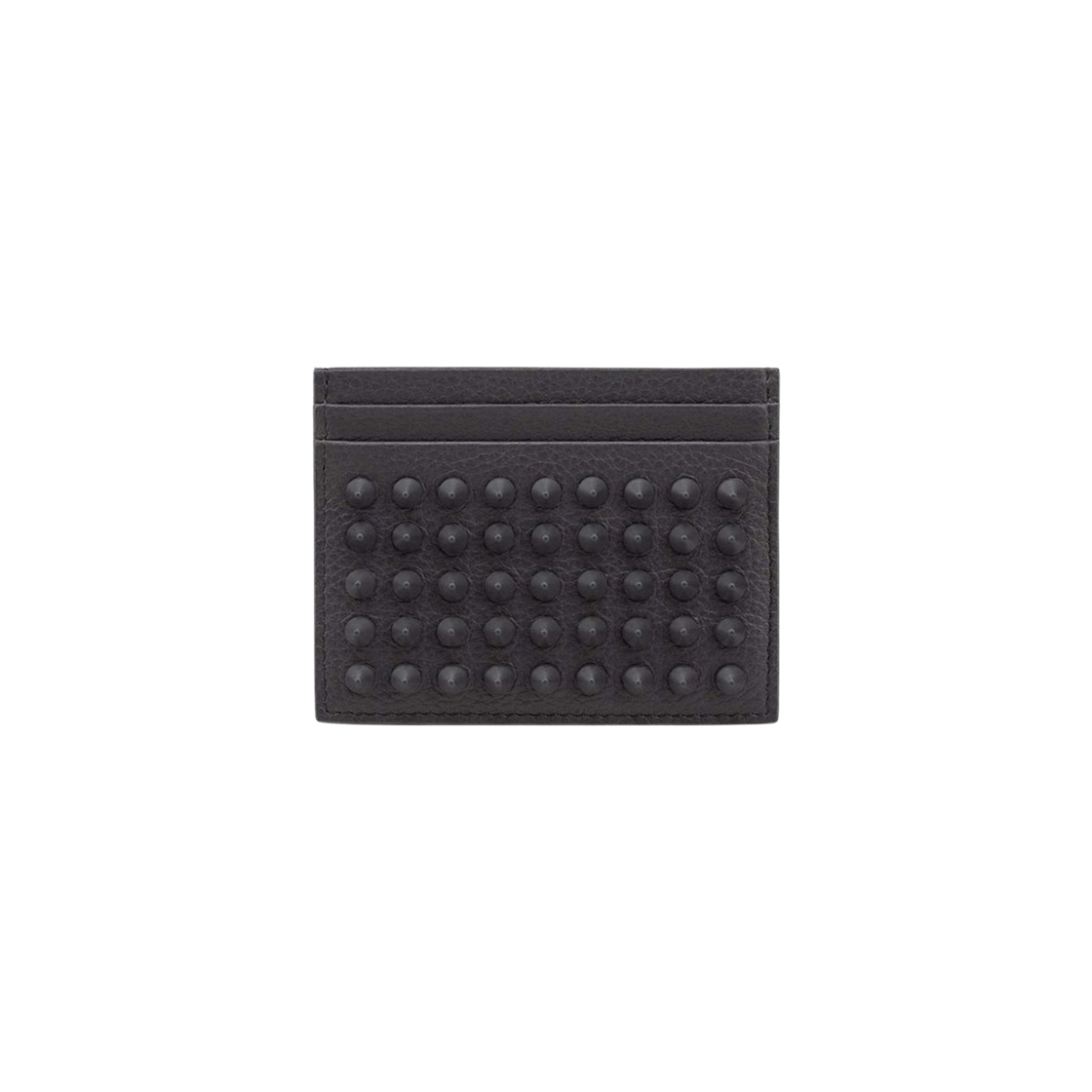 1175211I395 Christian Louboutin Kios Spikes Card Holder Gray