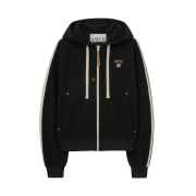 SATUR Lawton Loose Fit Hood Zip-up Caviar Black
