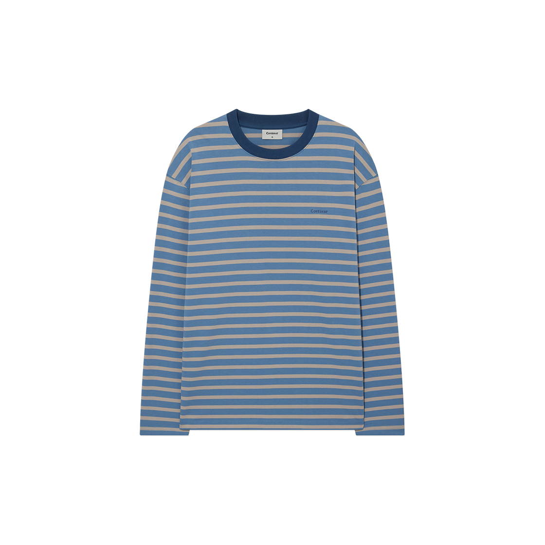 CO2503LT11DU Covernat Stripe Long Sleeve Dusty Blue