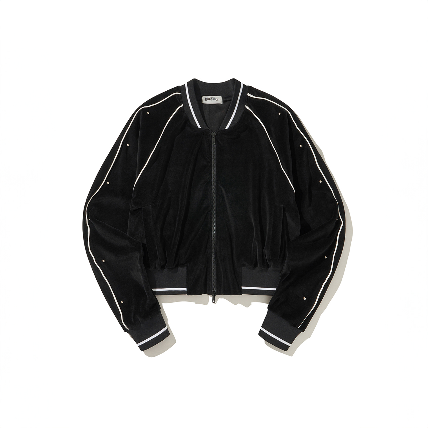 디오스피스 벨로아 스타디움 자켓 블랙(DAUSPICE Velour Stadium Jacket Black) - 6