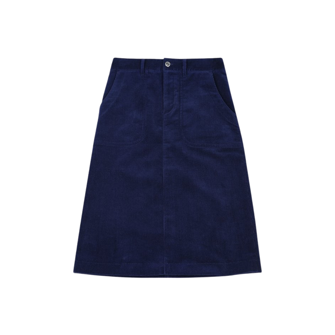 COEKE-F06323-IAH (W) A.P.C. Jupe Jenny Corduroy Midi Skirt Dark Blue