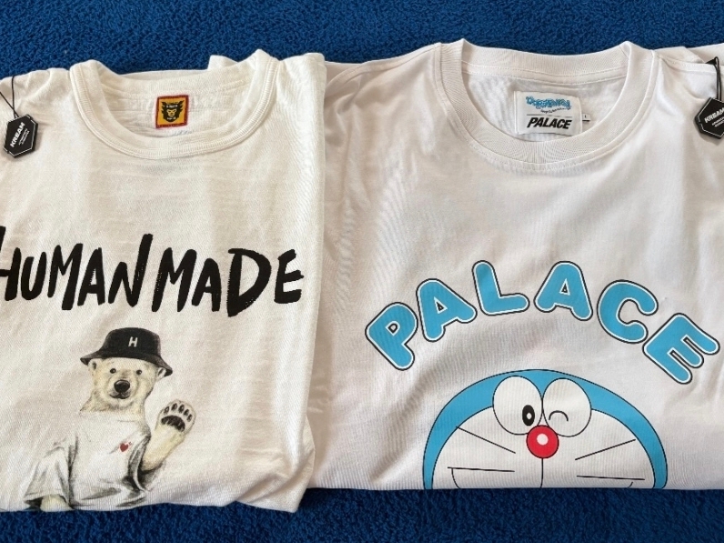 Palace x Doraemon T-Shirt White - 25FW 착용 스타일