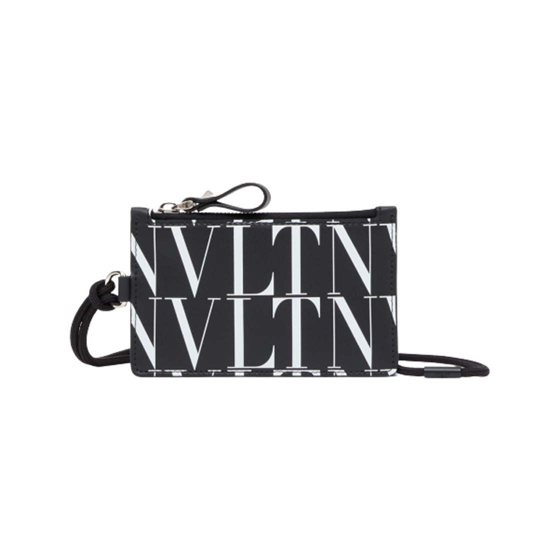 발렌티노 VLTN 타임즈 넥 스트랩 카드 홀더 블랙(Valentino VLTN Times Neck Strap Card Holder Black)