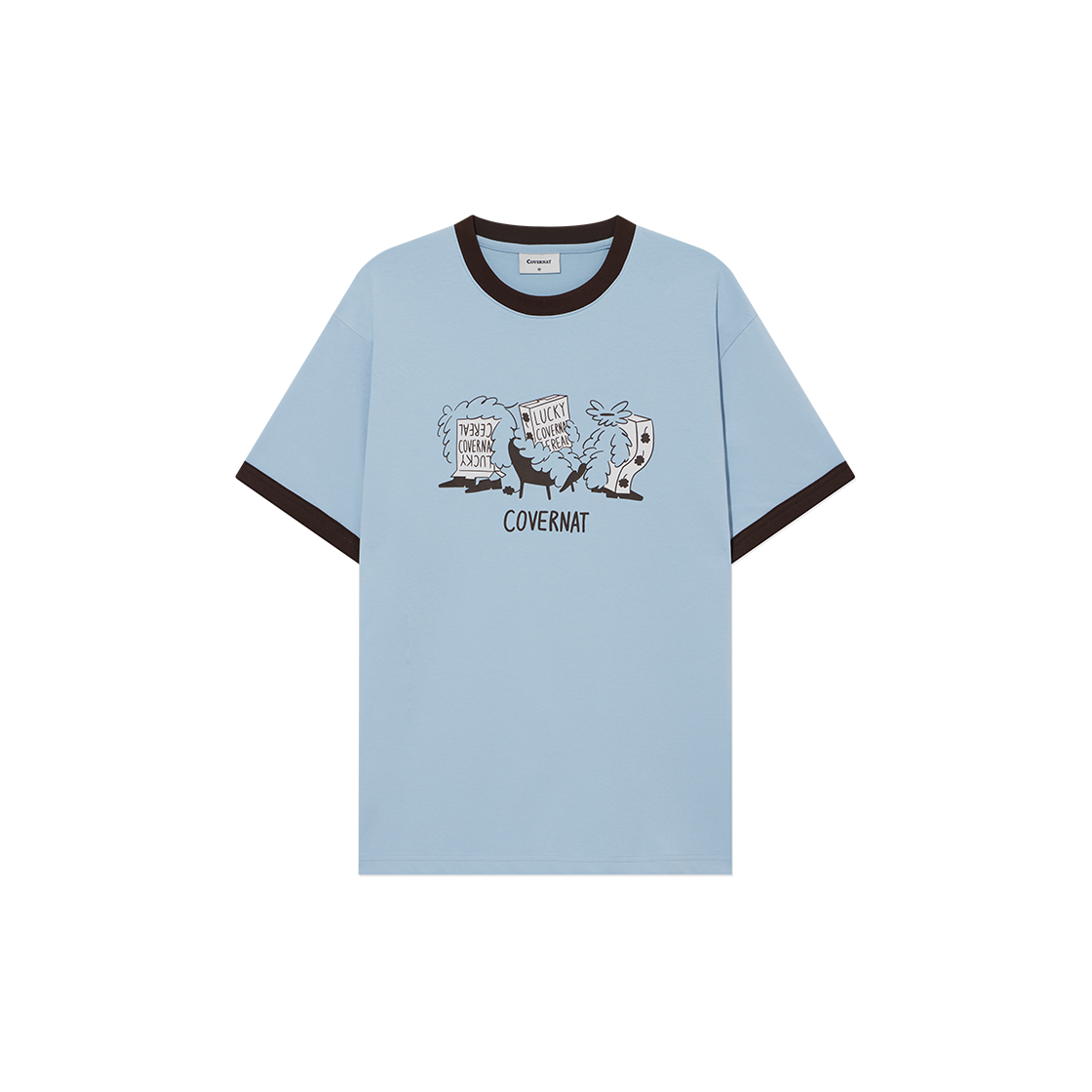 CO2503STC1SB Covernat X Haydonna Lucky Cereal Ringer T-Shirt Sky Blue