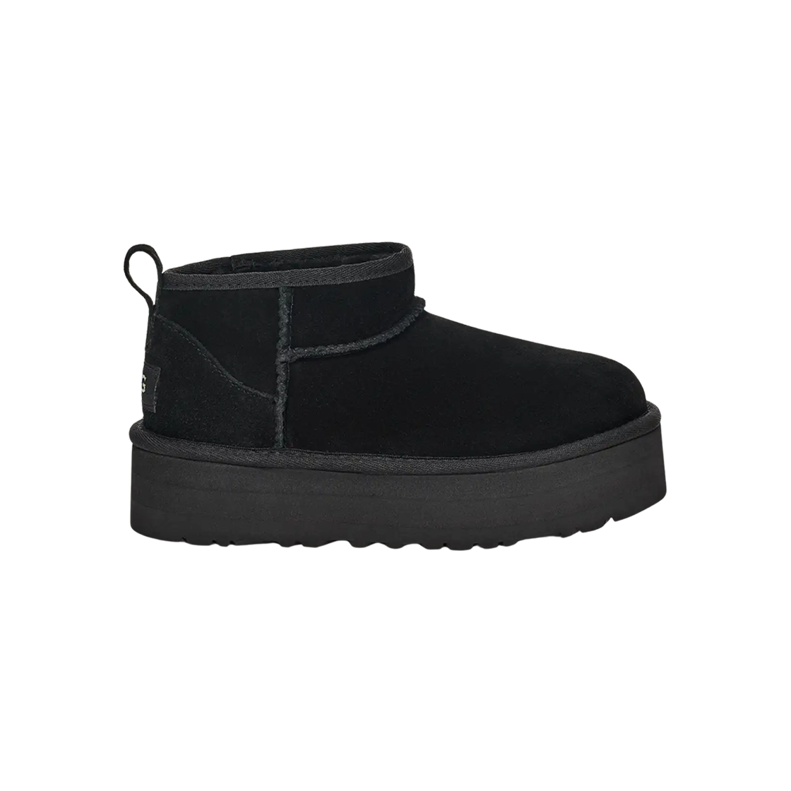(키즈) 어그 클래식 울트라 미니 플랫폼 블랙((Kids) UGG Classic Ultra Mini Platform Black)