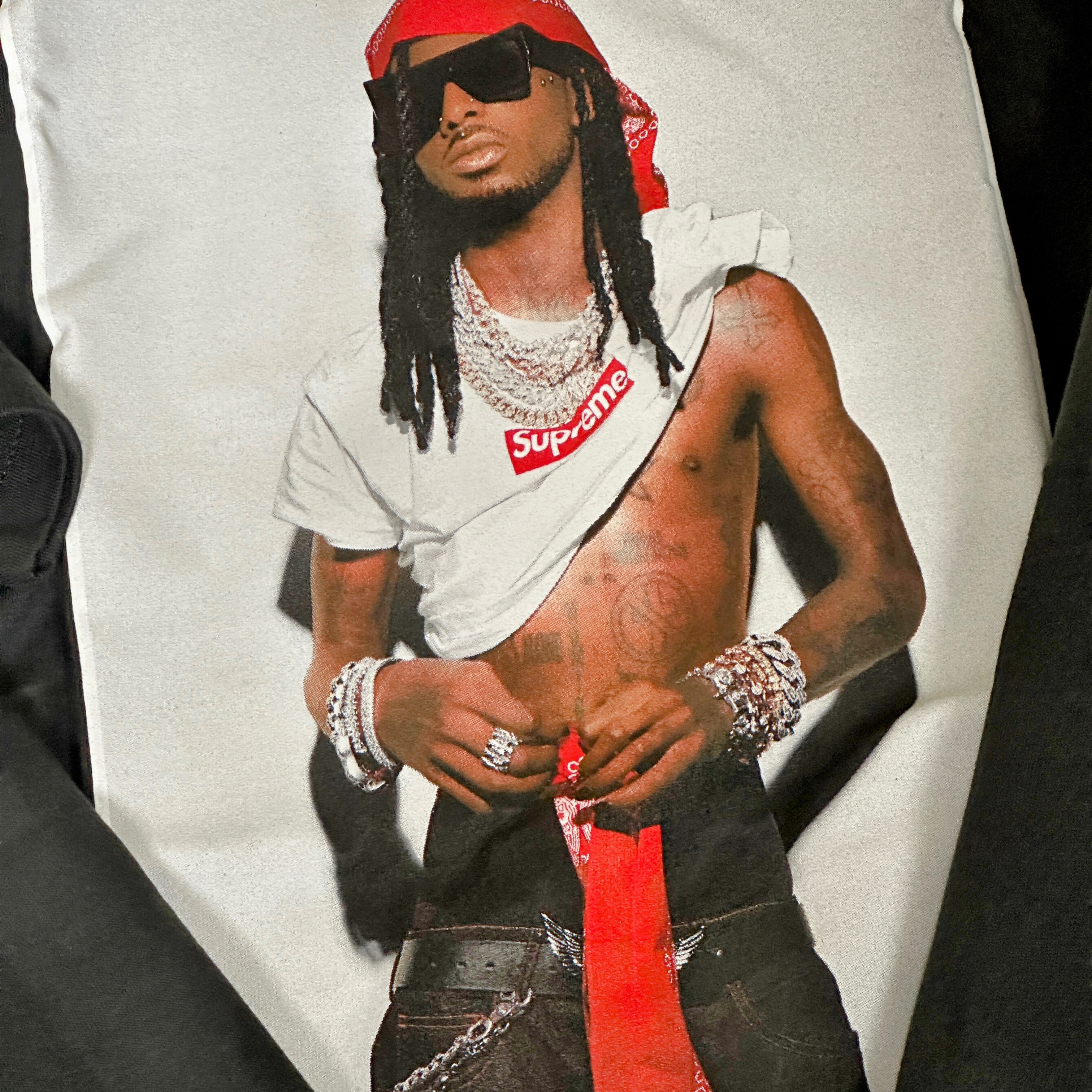 Supreme Playboi Carti T-Shirt Black - 25FW 착용 스타일