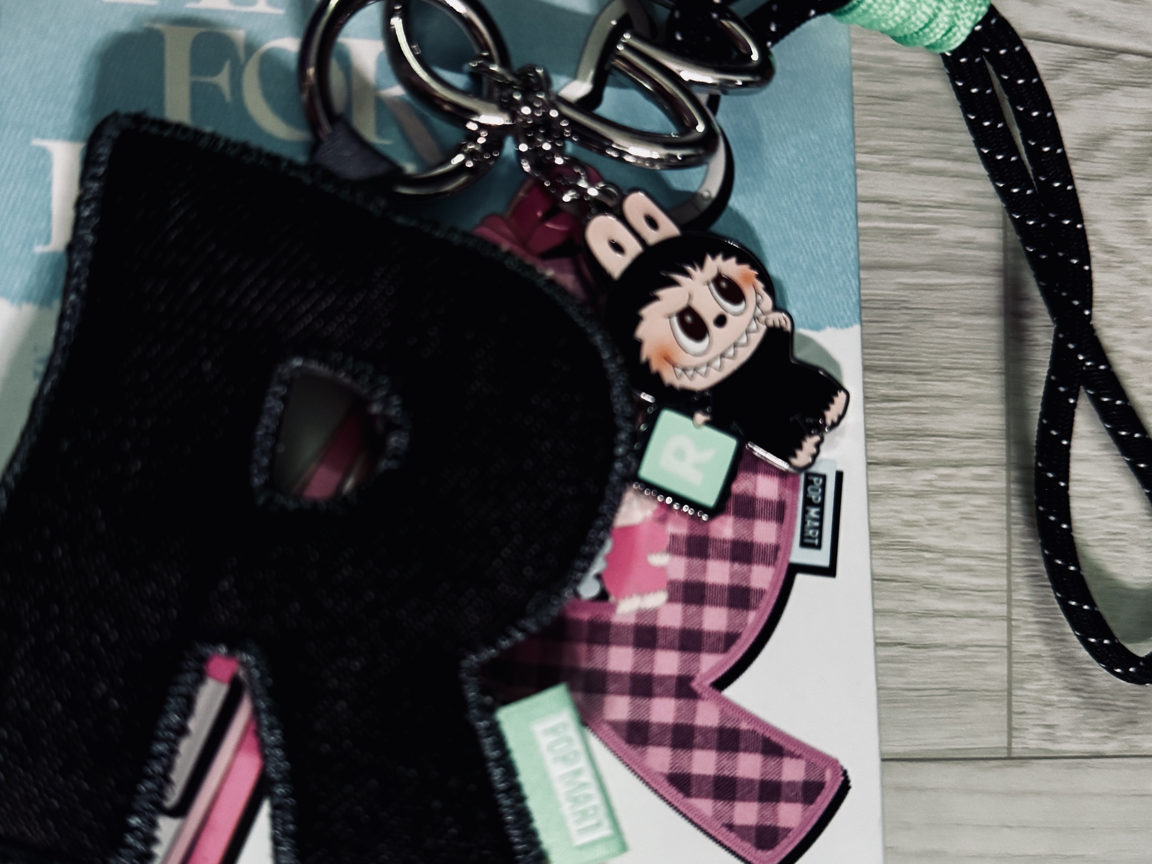 Pop Mart Labubu The Monsters Pin For Love Series - Letter Pendant (N-Z) R (Opened Case) 착용 스타일