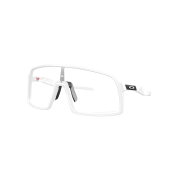 Oakley Sutro Matte White Frame Clear To Black Iridium Photochromic Lenses Low Bridge Fit