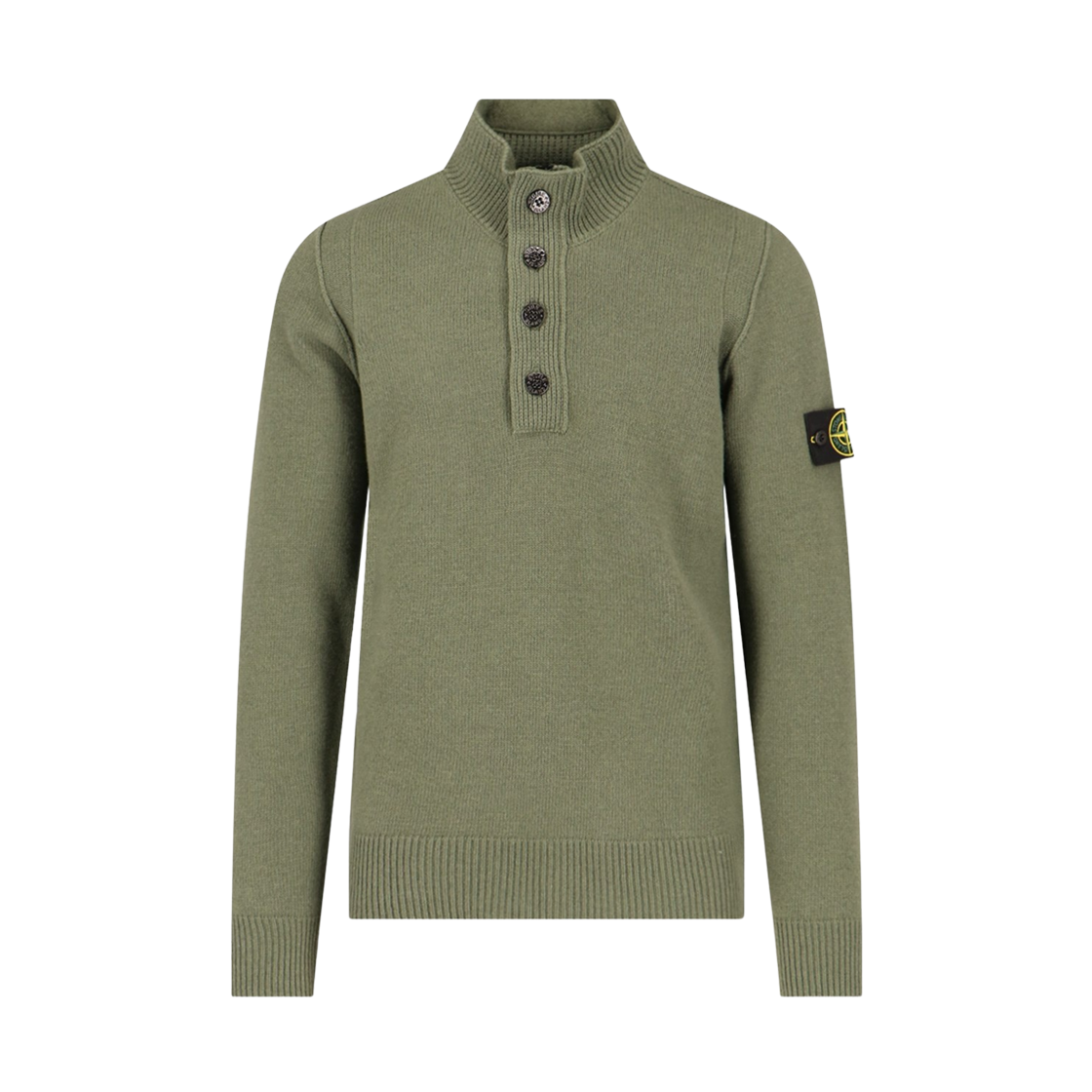 8115540A3-V0059 Stone Island 540A3 Lambswool Half Zip Sweater Musk Green - 24FW