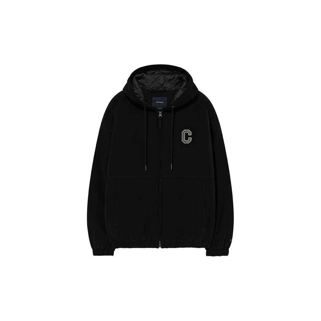 CO2503JK53BK Covernat Heavy Oxford Hooded Jacket Black