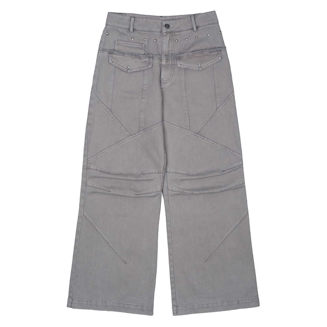 P0000ENW Roughneck Washing Panel Stitch Pants Gray