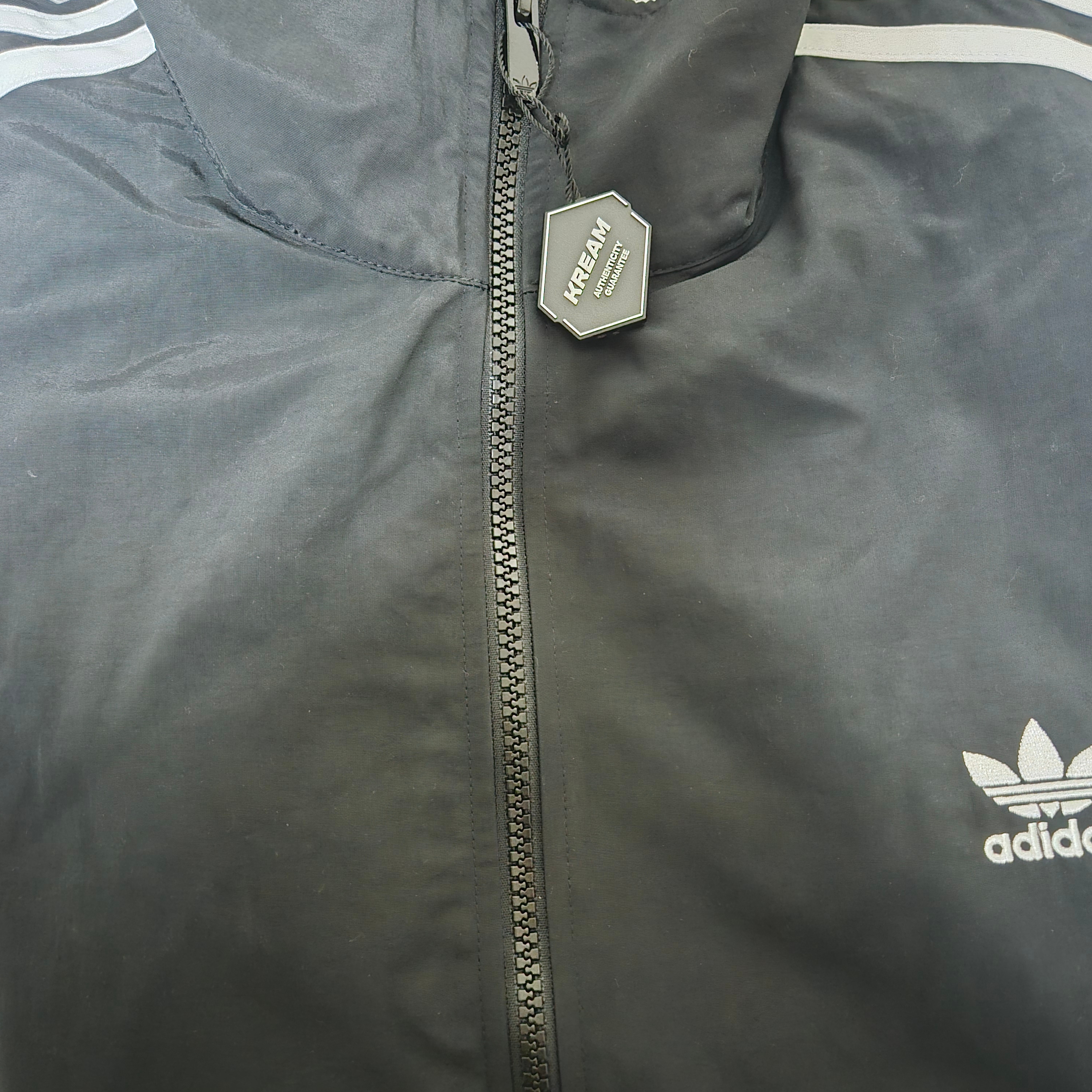 Adidas Adicolor Woven Firebird Track Top Black  - KR Sizing 착용 스타일