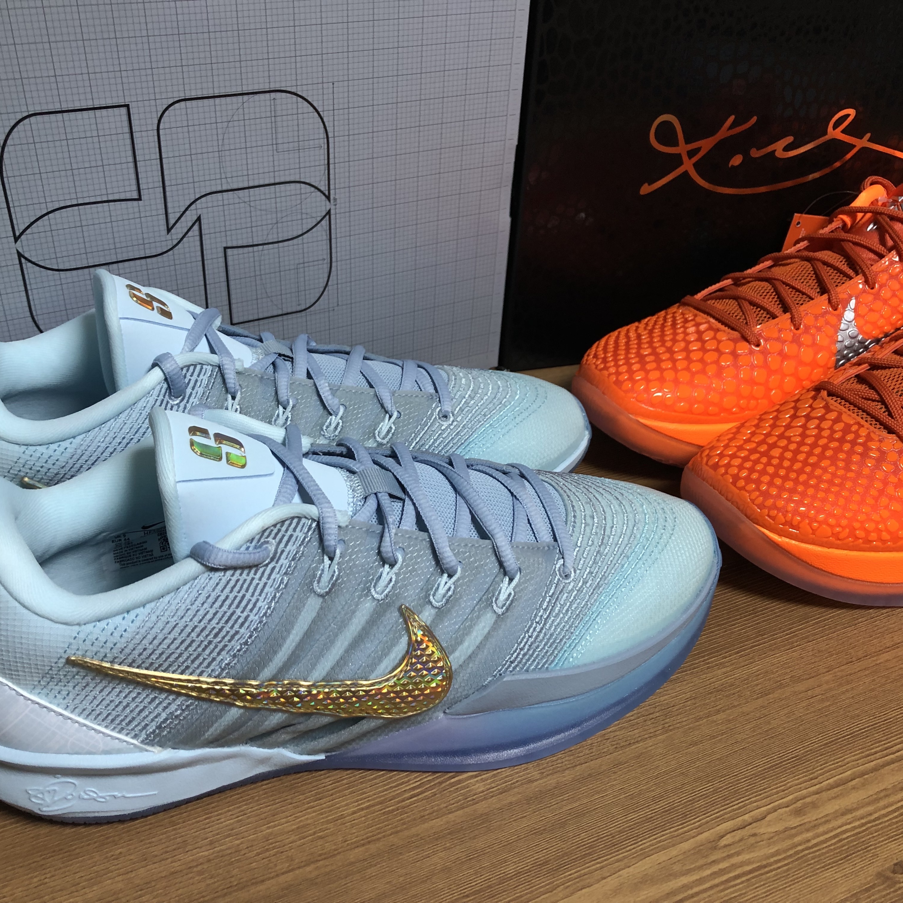Nike Kobe 6 Protro Total Orange, Nike Sabrina 3 Glacier Blue Neptune Blue 착용 스타일 - 5
