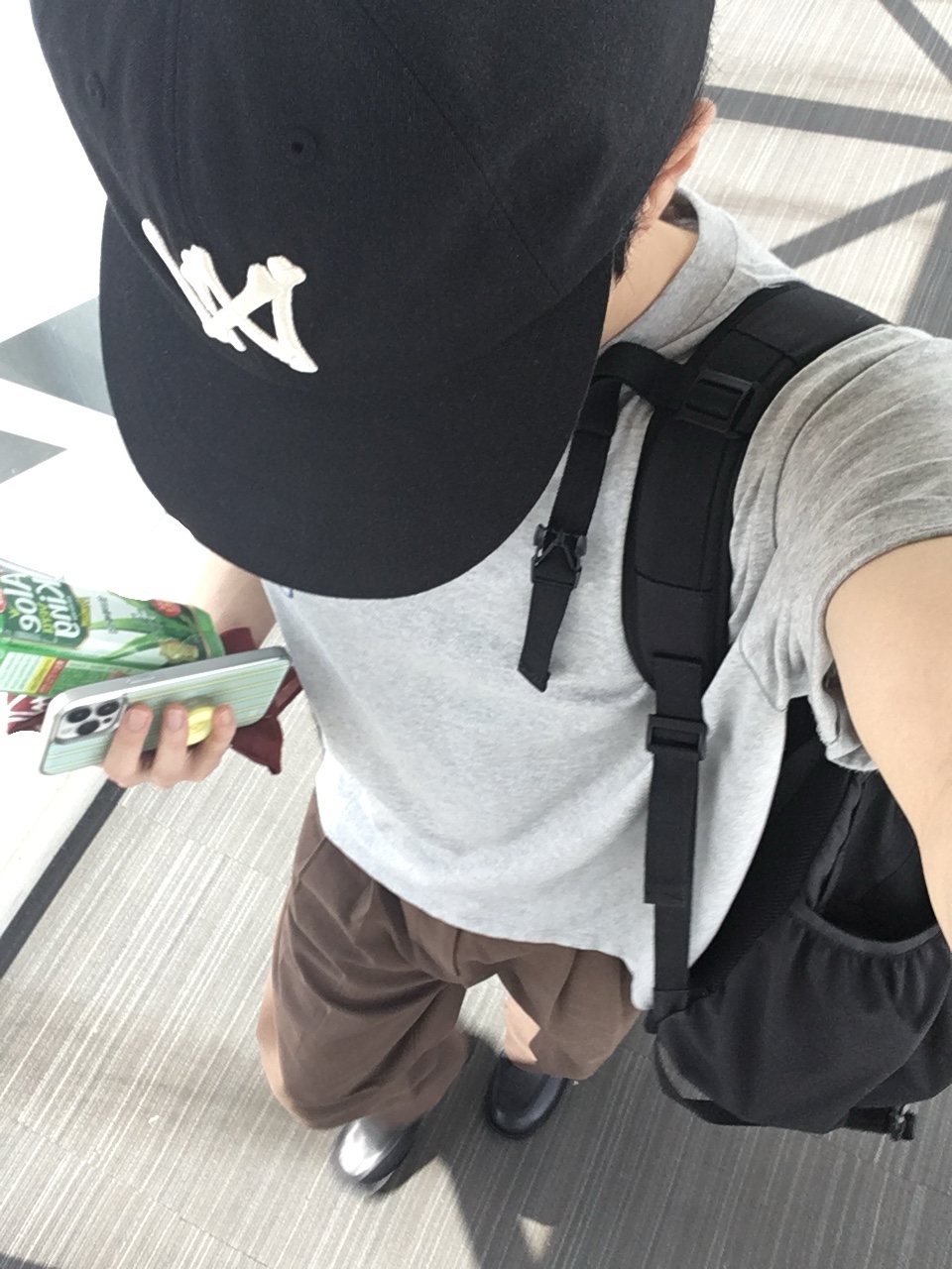 Aoiro 6-Panel Bone A/N Cap Black 착용 스타일