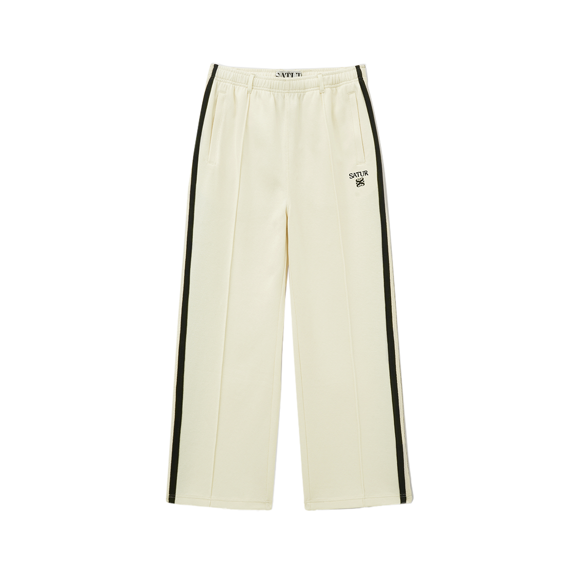 SA253UTP02CRBK SATUR Lawton All Day Track Pants Cream Black