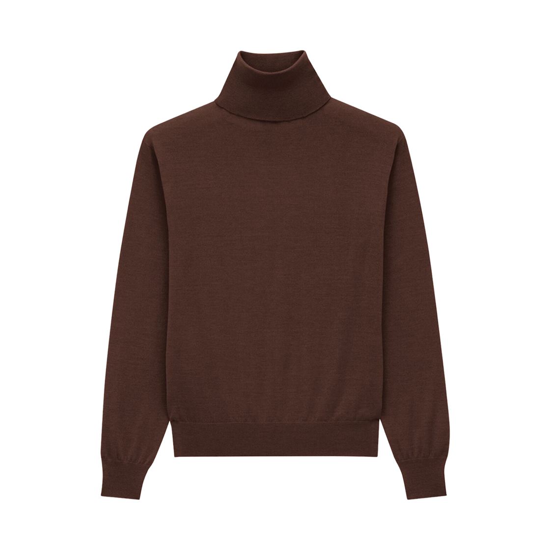 (W) 생로랑 캐시미어 울 앤 실크 터틀넥 스웨터 초콜렛((W) Saint Laurent Turtleneck Sweater in Cashmere Wool and Silk Chocolat) - 1