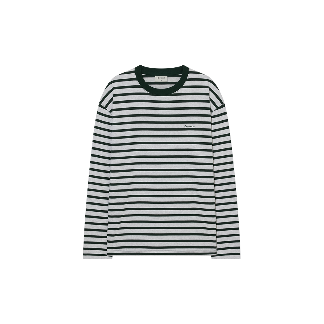 CO2503LT11GN Covernat Stripe Long Sleeve Green