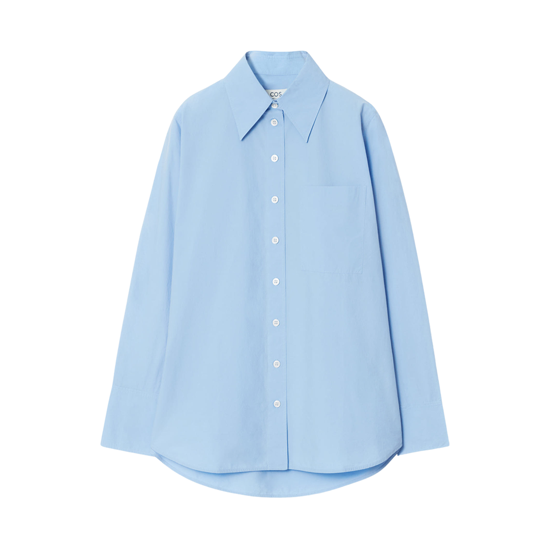 (W) 코스 오버사이즈 테일러드 셔츠 라이트 블루((W) COS Oversized Tailored Shirt Light Blue)