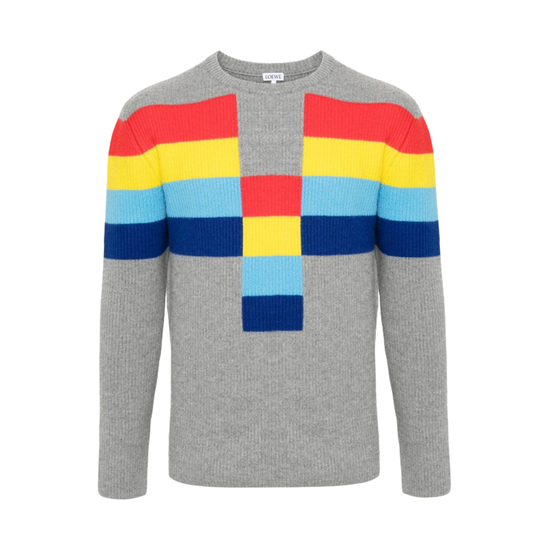 H526Y14KH5-1584 Loewe Wool Sweater Grey Multicolour
