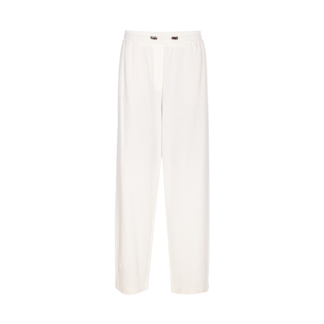 MG927VD299-C7220 (W) Brunello Cucinelli Pique Cotton Pants White
