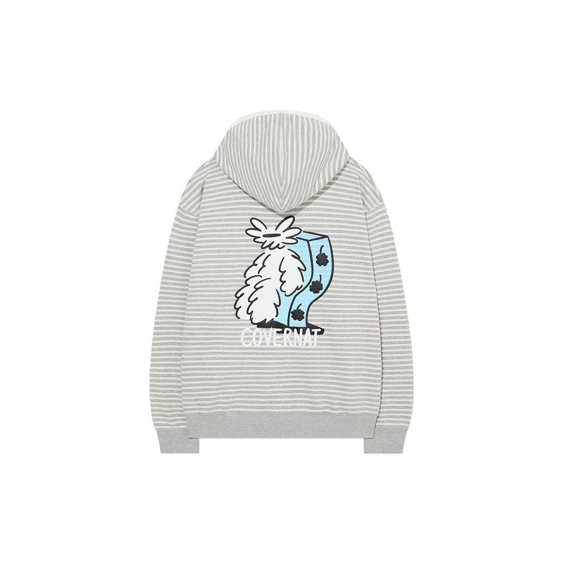 CO2503HZC1MG Covernat X Haydonna Fluffydog Zip-Up Hoodie Melange Gray